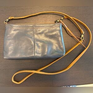 HOBO Darcy Gray and Tan Crossbody Bag